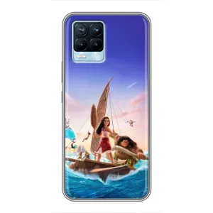 Чехол с мультфильмом Моана Realme 8 (Команда Ваяна Мауи)
