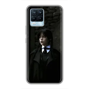 Чехол с дизайном Венздей 2 на Realme 8 (Темный стиль Уэнздей)