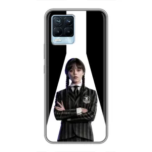 Чехлы Венсдей на Realme 8 Уэнсдей (AlphaPrint) (W-Wednesday)
