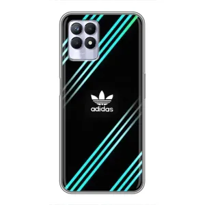 Чехлы Адидас для Realme 8i (AlphaPrint) (Адидас с полосами)