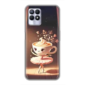 Чехол с мемом Тралалело тралала на Realme 8i (Балерина капучина)