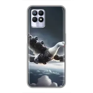 Чехол с мемом Тралалело тралала на Realme 8i (Бомбардини гусини)