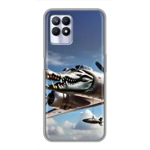 Чехол с мемом Тралалело тралала на Realme 8i (Бомбардиро крокодило)