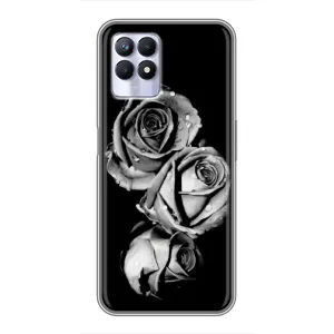 Чохол з принтом «Чорна троянда» для Realme 8i