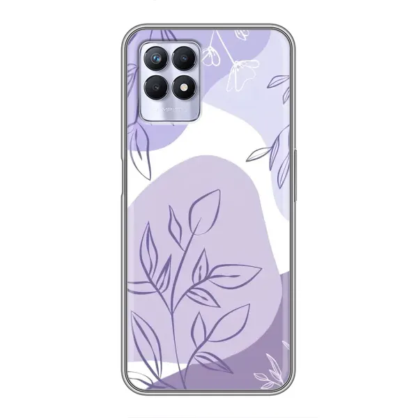Чехол с принтом «Фиолетовые листья абстракция» для Realme 8i Чехол с принтом «Фиолетовые листья абстракция» для Realme 8i