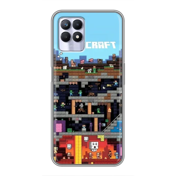 Чохол з принтом «фон Minecraft» для Realme 8i Чохол з принтом «фон Minecraft» для Realme 8i