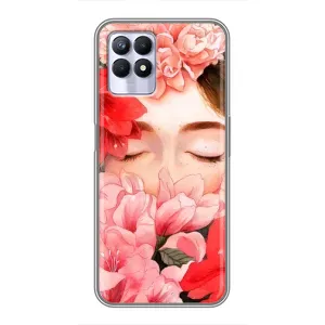 Чехлы (ART) Цветы на Realme 8i (VPrint) (Очі в квітах)