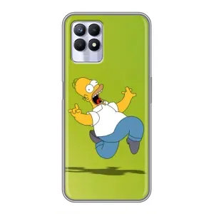 Чехол с Симпсонами для Realme 8i (VPrint) (Гомер Симпсон)