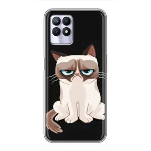 Чохол з принтом «Сумний кіт» для Realme 8i