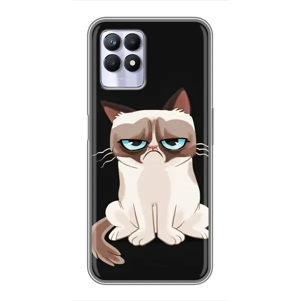 Чохол з принтом «Сумний кіт» для Realme 8i