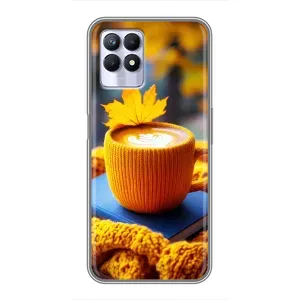 Чехол с принтом «Кофе на желтом пледе» для Realme 8i