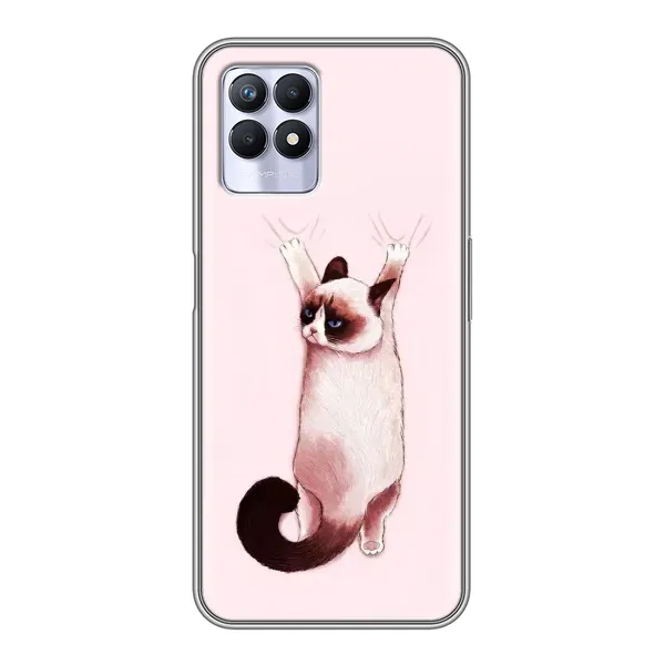 Чохол з принтом «Котик падає» для Realme 8i Чохол з принтом «Котик падає» для Realme 8i