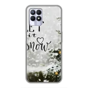 Новорічні, Святкові Чохли для Realme 8i - 2024 год (Let it snow)