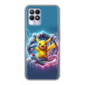 Чохол з Пікачу на Realme 8i (Лого Пікачу)