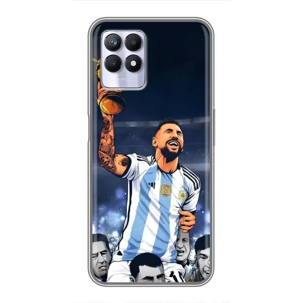 Чохол з принтом «Мессі з кубком» для Realme 8i