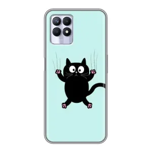 Чохол з принтом «Падаючий кіт» для Realme 8i