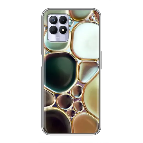 Чохол з принтом «Радужний Мрамор» для Realme 8i
