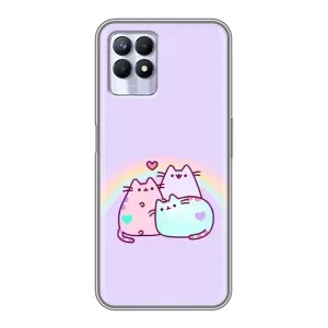 Чохол з принтом «Радужний котик» для Realme 8i