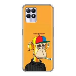 Чехлы с Обезьянами NFT для Realme 8i (AlphaPrint) (Скучающая Обезьяна NFT)