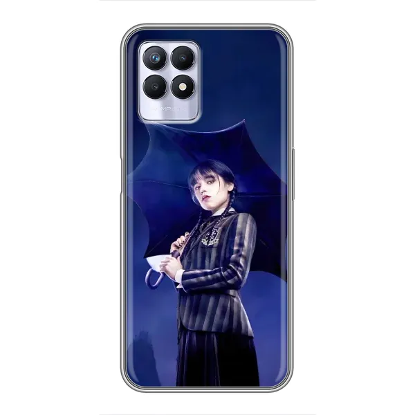 Чехол с принтом «Уэнздей с зонтом» для Realme 8i Чехол с принтом «Уэнздей с зонтом» для Realme 8i