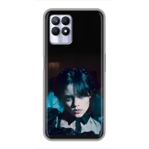 Чехлы Венсдей на Realme 8i Уэнсдей (AlphaPrint) (взгляд Уэнздей)