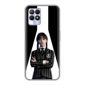 Чехлы Венсдей на Realme 8i Уэнсдей (AlphaPrint) (W-Wednesday)