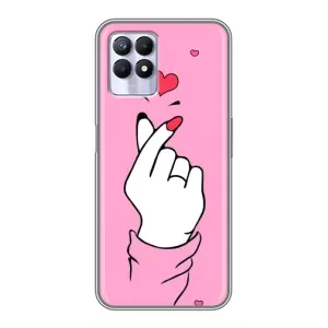 Чохол з принтом для Realme 8i (AlphaPrint - Знак сердечка)