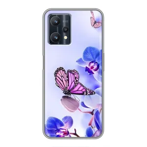 Чохли з квітами для Realme 9 Pro Plus (VPrint) (Метелик на квітах)
