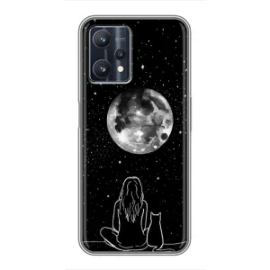Чохол з принтом «Дівчина з котом» для Realme 9 Pro Plus