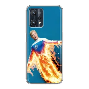 Чохол з принтом Фантастична четвірка для Realme 9 Pro Plus (Людина-факел у вогні)