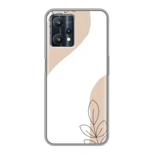 Силконовий чохол з принтом в квітах на Realme 9 Pro Plus (Нюдова гілочка абстракція)