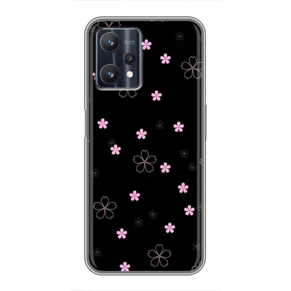 Чохол з принтом «Рожеві квіти на чорному» для Realme 9 Pro Plus Чохол з принтом «Рожеві квіти на чорному» для Realme 9 Pro Plus
