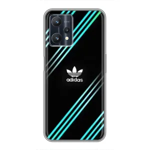 Чехлы Адидас для Realme 9 Pro (AlphaPrint) (Адидас с полосами)
