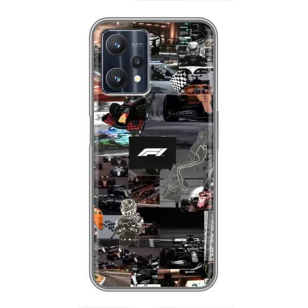 Чохол з принтом «Гоночний колаж Ф1» для Realme 9 Pro