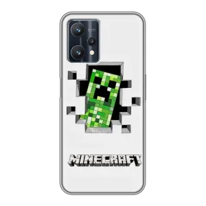 Чохол Майнкрафт на Realme 9 Pro (AlphaPrint) Minecraft (кріпер Майнкрафт)