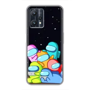 Чехол Амонг Ас для Realme 9 Pro (AlphaPrint) (Скины в космосе)