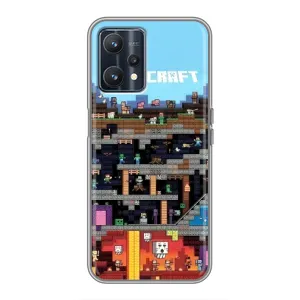 Чохол Майнкрафт на Realme 9 (AlphaPrint) Minecraft (фон Minecraft)