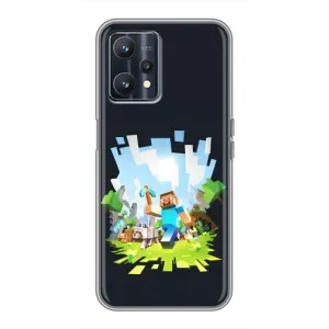 Чохол Майнкрафт на Realme 9 (AlphaPrint) Minecraft (персонажі Minecraft)