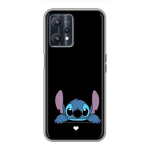 Чохол з принтом Стіч на Realme 9 (Стіч на чорному)
