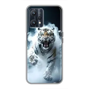 Чохол з принтом «Білий тигр у диму» для Realme 9