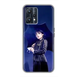 Чохли Венсдей на Realme 9 Уенсдей (AlphaPrint) (Венздей з парасолькою)