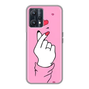 Чехол с принтом для Realme 9 (AlphaPrint - Знак сердечка)