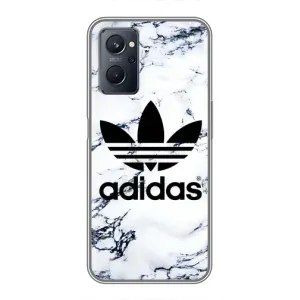 Чехлы Адидас для Realme 9i (AlphaPrint) (Адидас на мраморе)
