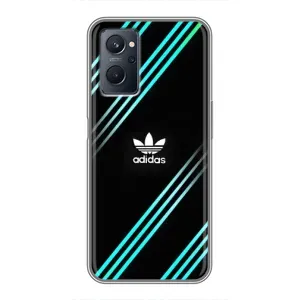 Чехлы Адидас для Realme 9i (AlphaPrint) (Адидас с полосами)