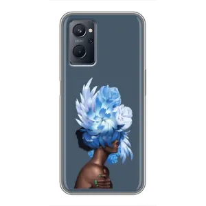 Чехлы (ART) Цветы на Realme 9i (VPrint) (Квіти на голові)