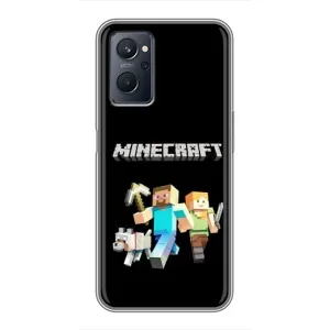 Чохол Майнкрафт на Realme 9i (AlphaPrint) Minecraft (герої Minecraft)