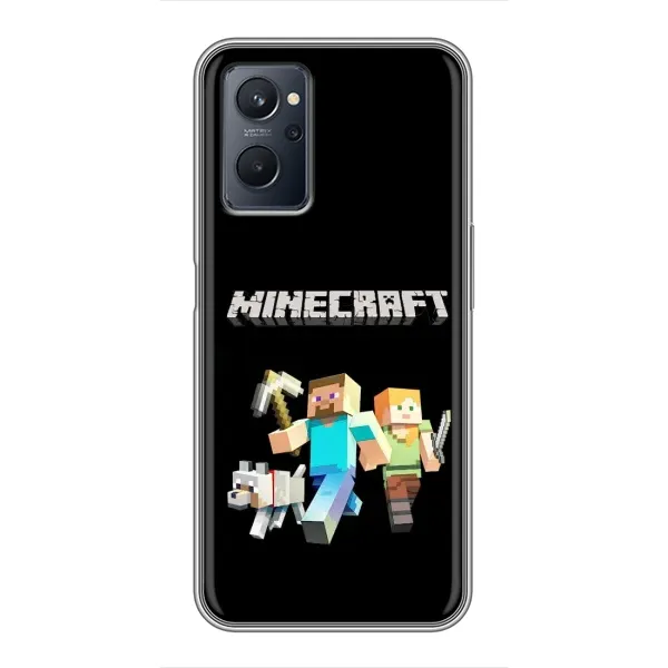 Чохол з принтом «герої Minecraft» для Realme 9i