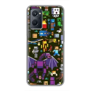 Чохол Майнкрафт на Realme 9i (AlphaPrint) Minecraft (Колаж Майнкрафт)