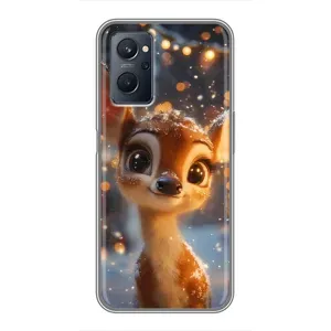 Чохол з принтом «Оленятко серед гірлянд» для Realme 9i