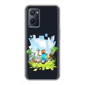 Чохол Майнкрафт на Realme 9i (AlphaPrint) Minecraft (персонажі Minecraft)